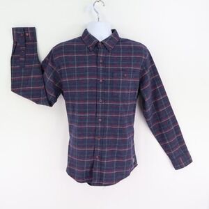 Weatherproof Long Sleeve Flannel Shirt Button‎ Down Mens M Blue Multicolor Plaid